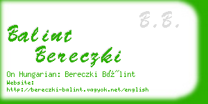 balint bereczki business card